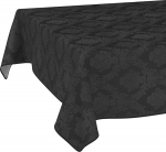 Kangas laudlinad, tekstiil laudlinad, puuvillane pol&uuml;ester, pestav, &uuml;hev&auml;rviline ornamentaalne Damask Jacquard kangas, pestav, barokk must, 100 x 140 cm, servaga (servaga)