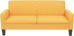 244713 3-kohaline diivan 180 x 65 x 76 cm Kollane