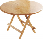 Modernes rundes Esstisch-Set aus Holz f&uuml;r 4 Personen, Walnussholz-Finish, faltbar und tragbar, ideal f&uuml;r kleine R&auml;ume, 60 x 54 cm