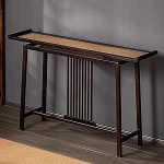 Langer Konsolentisch Schmal, 138 cm, Flurtisch, Flur Regal Schmal f&uuml;r Den Eingangsbereich f&uuml;r Flur, Schlafzimmer, Wohnzimmer und Foyer(Brown)