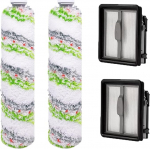 Asdazrxy Pack of 2 asendusfiltrit ja 2 tk Multi-Surface Brush Roll Pet, tarvikud harja rulli tarvikud Bissell CrossWave X7 Pet Pro 2955N, 3479N Wet/Dry tolmuimeja ja filter