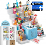 TRAUMBAUM&reg; Tonie Shelf as IKEA Kallax Insert, Fully Magnetic Toniebox Shelf for More than 50 Figures and Box, for Girls and Boys, in White, With Toniebox Cut-Out In Middle