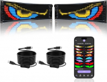 2 x LED silmad, 37 x 9 cm, Devil Eyes LED tulemustabel Bluetooth rakendusega, USB 5 V, LED kerimine reklaami ja peodekoratsiooni jaoks.