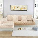 Protective Covers L Shape Sofa Cover Corner Sofa for Pets Sofa Non-Slip Wide Side Bay Sofa Cover Beige 90 x 180 cm