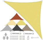 Kolmnurkne markiis, veekindel, 2 x 2 x 2,8 m, valmistatud PES pol&uuml;estrist, 95% UV-kaitsega, ilmastikukindel, rebenemiskindel, saadaval paljudes suurustes ja v&auml;rvides, koos kinnituskomplektiga terrassile, aeda,