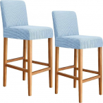 Stretch Bar Stool Covers Set 6 4 2, eemaldatav Pub Stool Covers, pestav, korduvkasutatav, Bar Stool Protective Slipcovers for Kitchen (Canvas, Set of 2)