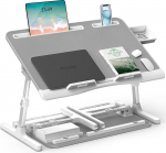 S&uuml;learvuti laud, Potuopy nahast reguleeritava k&otilde;rgusega nurga all kokkupandav voodilaud, X-suur s&uuml;learvuti laud diivanile koos Eco puidust lauaga t&ouml;&ouml;ks lugemiseks voodi diivanil p&otilde;randal (Hall, 60 x 40 cm)