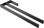kalb J&ouml;rn Towel Rail with Two Bars for Washbasin, Black, Aluminium, Length: 400 mm, Height: 25 mm, Depth: 120 mm