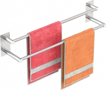 R&auml;tikuratas ilma puurimiseta 64,5 cm r&auml;tikuratas seinale paigaldatud isekleepuv vannituba Double 304 harjatud roostevabast terasest r&auml;tikuratas r&auml;tikuratta hoidja vannitoa, du&scaron;iruumi, k&ouml;&ouml;gi jaoks - h&otilde;bedane