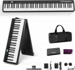 Finger Dance Foldable Piano, 88 klahvi t&auml;issuuruses poolkaaluline klaviatuur digitaalne klaver, kaasaskantav elektrooniline klaviatuur Bluetooth MIDI, koos kandekotiga algajatele