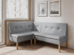 S&ouml;&ouml;gitoa nurgapink - k&ouml;&ouml;ginurgapink koos hoiukonteineriga - kaasaegne istumisnurk k&ouml;&ouml;gis - kangast veluur - polsterdatud seljatugi - hall - monoliit 84-140 x 200 cm