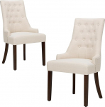 COLAMY s&ouml;&ouml;gitoa toolid, 2 tooli, k&ouml;&ouml;gitoolid, polsterdatud s&ouml;&ouml;gitoa toolid Wingback, kaasaegne polsterdatud tool, elutoa tool nuput&otilde;mblusega s&ouml;&ouml;gituppa, k&ouml;&ouml;ki, restorani koos