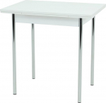 Hela Tische, Bonn k&ouml;&ouml;gilaud, s&ouml;&ouml;gilaud, melamiinkattega puit, valge dekoor, kroomitud metallraam, pikendatav 90 - 142 x 65 x 74 cm - 142 x 65 x 74 cm