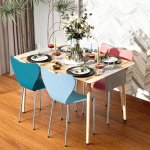 S&ouml;&ouml;gitoa toolid 4-st komplektis, h&otilde;betatud jalgadega, kaasaegse disainiga toolid, s&ouml;&ouml;gilaua toolid s&ouml;&ouml;gituppa, elutuppa, magamistuppa, pidudele, k&ouml;&ouml;gitoolid segav&auml;rvilised, stiil 1