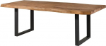 MASSIVMOEBEL24.DE Freeform 5 Sheesham Tree Table - Erinevad suurused, v&auml;rvid ja raamid, V&auml;rv: Naturaalne v&auml;rvitud, Suurus: 180 x 90 cm, Raam: U-jalad, antratsiitmatt