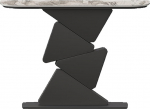 Moderner, schmaler Konsolentisch f&uuml;r den Eingangsbereich - 12 mm dicke Tischplatte, abgerundete Kanten, Sofatisch f&uuml;r Wohnzimmer und Flur, Schwarz, 140 x 30 x 85 cm - Stilvolles M&ouml;belst&uuml;ck f