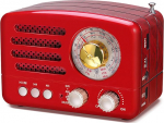PRUNUS J-160 AM/FM/SW Retro raadio Bluetoothiga, Nostalgia raadio v&auml;ike 1800 mAh akuga, v&auml;ike raadio k&ouml;&ouml;giraadio, transistorraadio toetab USB/TF/AUX funktsiooni (punane)