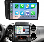 Podofo Carplay autoraadio Citroen Berlingo 2015-2018, 9-tolline puuteekraaniga autoraadio 2G + 64G juhtmevaba Apple Carplay Android autoga, Bluetooth/GPS/WiFi/FM/RDS/SWC/HiFi/USB+Reversioonikaamera