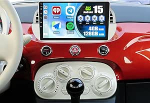 Android 13 4+128G traadita Carpaly & Android autoraadio Fiat 500 2007-2015, 9-tolline Incell puuteekraan koos Mirror Link + EQ + GPS + WiFi + Bluetooth + RDS + AHD tagantvaate kaamera + SWC + MIC