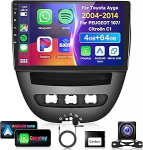 4G & 64G 10.1-tolline autoraadio Toyota Aygo/Peugeot 107/Citroen C1 2004-2014 koos Carplay Android Car Wireless, 1280 x 720, puuteekraaniga Bluetooth HiFi/RDS/FM raadio, WiFi Navi/AHD tagurduskaameraga