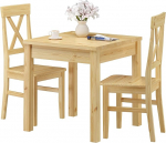 Classic Dining Set with Table and 2 Chairs Solid Pine 90.70-50 A Set 23