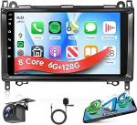 8 Core 6G + 128G Android autoraadio Mercedes Benz A/B klassile W169 W245 B200 W639 Vito Viano W906 Sprinter Wireless Carplay Android auto navigatsioon WiFi 360&deg; Panorama 9-tolline raadio Bluetooth FM/RDS/DSP