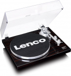 Lenco LBT-188 plaadim&auml;ngija koos libisemisvastase funktsiooniga, rihmamootoriga Bluetooth plaadim&auml;ngija, 2 kiirust 33 ja 45 rpm, digitaalne vin&uuml;&uuml;l MP3-le, pruun v&auml;rvus