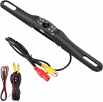 S&otilde;iduki universaalne tagurduskaamera -170&ordm; tagurduskaamera IP68 veekindel HD 8 infrapunase &ouml;&ouml;vaatega LED tuled seljakotile / maasturile / RV / pikapile / kaubikutele