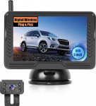 Fuluku digitaalne tagurduskaamera juhtmevaba 5-tollise HD monitoriga, AHD laia nurgaga veekindel &ouml;ise n&auml;gemisega numbrim&auml;rkide kaamera 12 V auto / veoauto / auto / pikap / maastur / kaubik / autojuhtimisautode jaoks