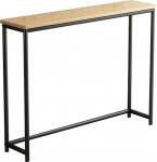 Solid Wood Industrial Style Narrow Console Sofa Table for Entrance Area Company Studio Shop Black