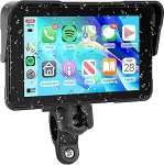 Moto mootorratta navigatsiooni juhtmevaba CarPlay ja Android auto, 5-tolline HD puuteekraaniga GPS navigatsioon mootorratta jaoks, IP68 veekindel, Bluetooth, assistent Siri/GOO-gle, TPMS, t&uuml;&uuml;p C