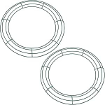 2 tk j&otilde;ulup&auml;rja r&otilde;ngad 16-tolline metallist p&auml;rgade raam - 40cm suur &uuml;mmargune traatraamistik j&otilde;ulup&auml;rjale, r&otilde;ngad, alus, pulmakingi r&otilde;ngas, aed, kodukaunistustarbed, DIY