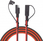 AsanWise SAE pistikukaabel autode pikendusjuhe 3m SAE kuni SAE 2 Pin Quick Connect / Disconnect kaabli pikendusjuhe 16AWG koos tolmukorki hoidjaga