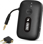 SIMOLIO Bluetooth adapter Aeroplan 2 traadita k&otilde;rvaklappide v&otilde;i AirPods jaoks, 20 tundi aku kestvust, traadita 3,5 mm AUX Jack Bluetooth saatja saatja reisimiseks Airfly, TV, j&otilde;usaalis