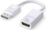 PureLink DisplayPort auf HDMI adapter, 4K Ultra HD 60Hz, 18GB/s Bandbreite, kuldsed Steckkontakte, 0,15m, valge