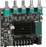 ZK-MT21 2.1-kanaliline Bluetooth 5.0 v&otilde;imendi kaart, 50W X2 + 100W subwoofer AMP moodul koos Treble & Bass Control DIY k&otilde;larite jaoks, DC 12V-24V Stereo Audio vastuv&otilde;tja