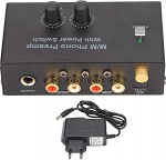 Ejoyous Phono Preamp RIAA plaadim&auml;ngija koos DC 12 V adapteri ja sisendv&auml;ljundiga vastuv&otilde;tja k&otilde;larile