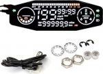 Universaalne mootorratta spidomeetri LED taustavalgustusega digitaalne l&auml;bis&otilde;idum&otilde;&otilde;tja kiirusandur koos k&auml;iguindikaatoriga