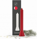 Anna k&uuml;&uuml;nal, punane, l&auml;bim&otilde;&otilde;t 39 x 360 mm, Premium j&otilde;uluk&uuml;&uuml;nal, 100% Steariin, kuni 49 tundi p&otilde;lemisaega, tilgavaba ja isekustuv, vabalt seisev oma alusega, k&otilde;rge kvaliteet Rootsist.