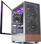 KEDIERS PC Case ATX Tower Gaming Computer Case koos karastatud klaasiga (must + 3 ventilaatorit NO LED)