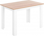 MyosHome - Dining Table, Kitchen or Living Room Table, Sonoma Oak White, 110 x 70 x 74 cm. Namur