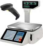 Elektronische Waage mit Barcode-Scanner, digitaler Preisauszeichnung, 30 kg Tragkraft, f&uuml;r Superm&auml;rkte, Einzelhandelsgesch&auml;fte und Lagerhallen, A+-Serienscanner