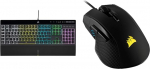 CORSAIR K55 RGB PRO Wired Membrane Gaming Keyboard (Dynamic RGB Backlight), QWERTZ, must & Ironclaw RGB Optical FPS/MOBA Gaming Mouse (18,000 dpi optiline sensor) Must