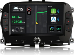 [6G + 128G] IPS 9-tolline Android 15 autoraadio Fiat 500 2016-2019 koos Navi Octa Core'iga [Sisseehitatud CarPlay/Android Auto/DSP/Mirror Link/GPS Navi/360 Camera/Bluetooth 5.0/WiFi/USB