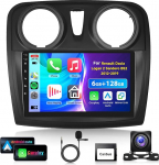 6G 128G VECHTEL 9" Bluetooth-Autoradio f&uuml;r Renault Dacia Logan 2 Sandero B52 2012-2019 Carplay Android Auto,Android 15,EQ,WiFi GPS,Mirror Link,RDS/FM Radio 2 Din mit AHD Tagfahrkamera