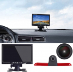 1280 x 720 Pixel Super HD auto piduritulede tagurduskaamera komplekt 7-tollise LCD monitoriga, &ouml;ise n&auml;gemise tagurduskaamera asendus Mercedes Sprinter W906 W907 W910 316 CDI/VW Crafter Caravelle 2007-2015 jaoks