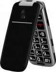 artfone G3 Black - 4G Senior Mobiiltelefon Volditav mobiiltelefon ilma lepinguta, pension&auml;ride mobiiltelefon Suurte nuppudega, SOS h&auml;daabik&otilde;ne nupp, laadimisjaam, k&otilde;lar, Quick Force, mobiiltelefon