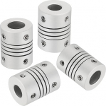 hankekaart Flexible Kupplungen, 6,35 mm kuni 8 mm, Gelenkverbinder aus Aluminiumlegierung, flexible Wellenkupplungen, Motorkupplung f&uuml;r 3D-Drucker, CNC-Maschine, Motorf&uuml;hrung, DIY-Encoder D15 x L 20