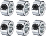 hankimise kaart 6 tk komplekt kruvikraanid, 1/4 "Bore, tsingitud s&uuml;sinikterasest varrekaablid, 1/2" OD l&auml;bim&otilde;&otilde;t, 5/16" laius Lock Axle Collar (&otilde;&otilde;nes, kerge)