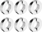 sourcing map Schaftmanschette, 20 mm Bohrung, doppelt geteilte Aluminiumlegierung, Klemmwellenmanschetten mit M5-Schraube f&uuml;r industrielle Automatisierung, F&ouml;rderbandsysteme, 6 St&uuml;ck